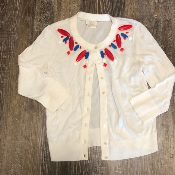 kate spade Sweaters - Kate Spade Embellished Retro Summer Cardigan S
